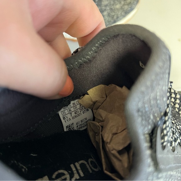 Adidas | Black Grey Pureboost x atr Size 8.5 Sneakers with Modern Silhouette Run - Picture 7 of 7